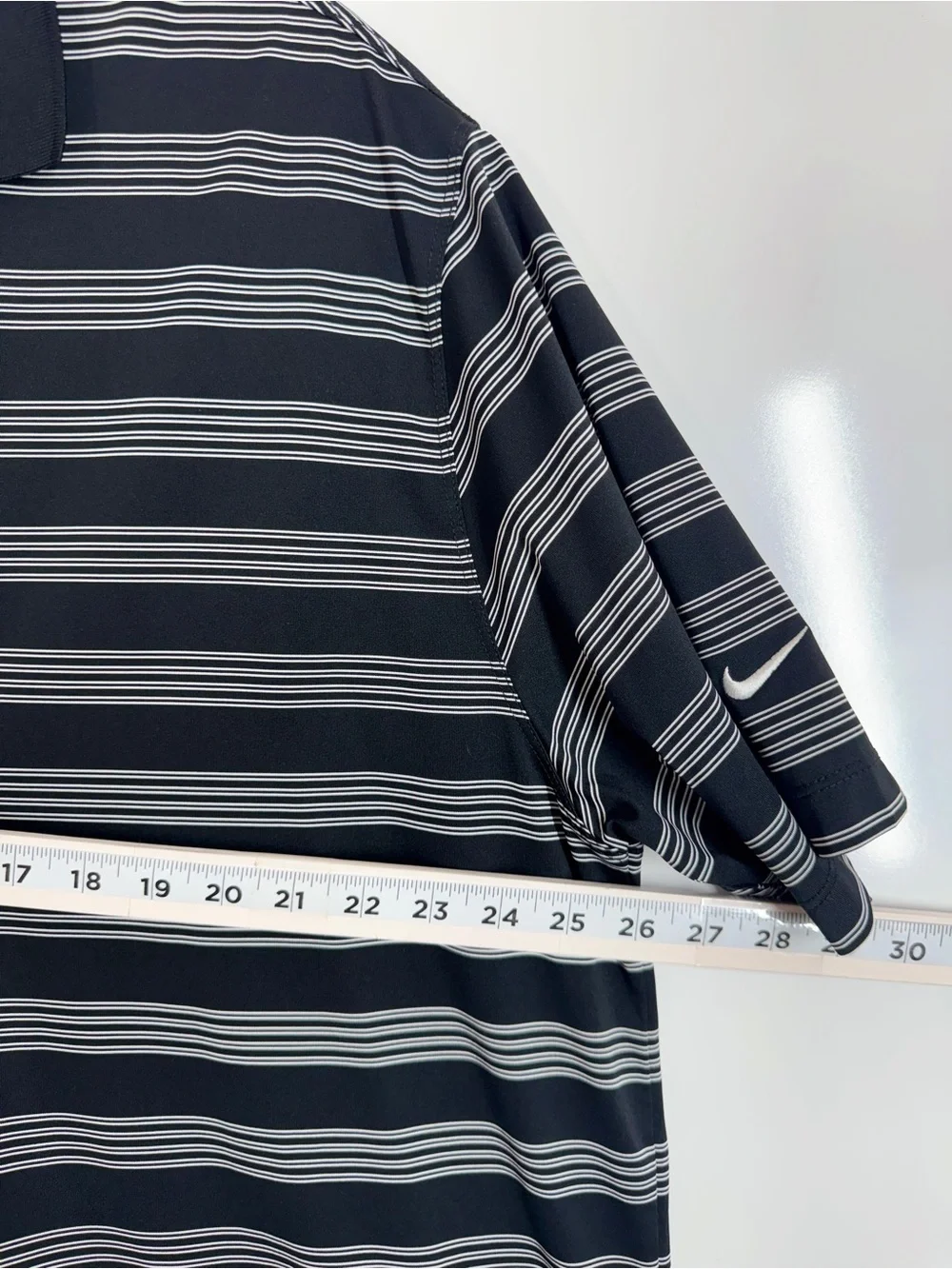 Nike Golf Tour Performance Men Striped Polo Shirt XXL Black Athletic Golf Sporty
